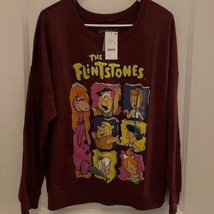 The Flintstones lightweight crop sweatshirt size large